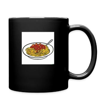 Spaghetti Bolognese - Tasse einfarbig - Schwarz - Rechts