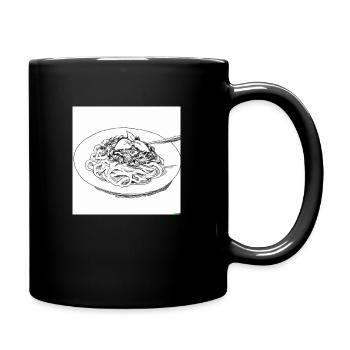Spaghetti Bolognese - Tasse einfarbig - Schwarz - Rechts