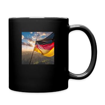 Stolzes Deutschland - Tasse einfarbig - Schwarz - Rechts