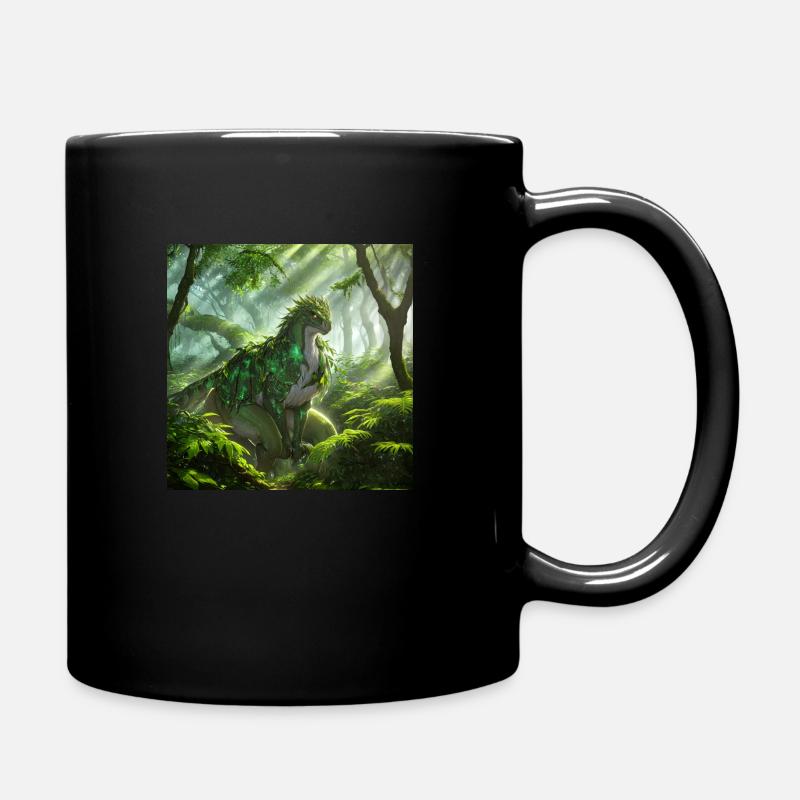 Drachenbasilisk | Fabelwesen | Drachen-Basilisk - Tasse einfarbig - Schwarz