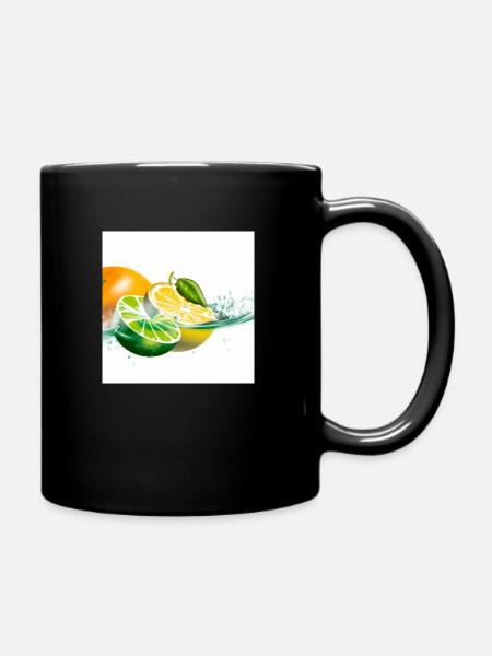 Éclaboussure d’agrumes - Mug uni - noir