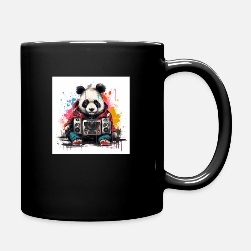 Boom Music Panda - Tasse einfarbig - Schwarz