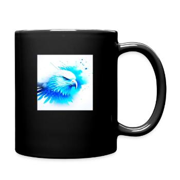 White Animal Adler - Tasse einfarbig - Schwarz - Rechts
