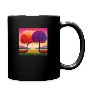 liebe - Tasse einfarbig - Schwarz - Rechts