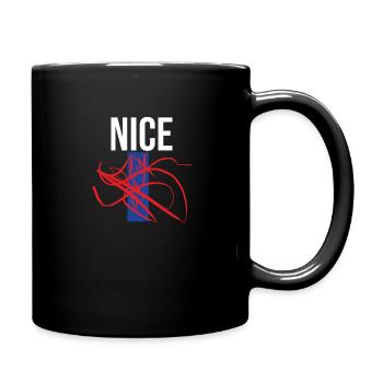 Farbenfrohes Nizza Souvenir - Tasse einfarbig - Schwarz - Rechts