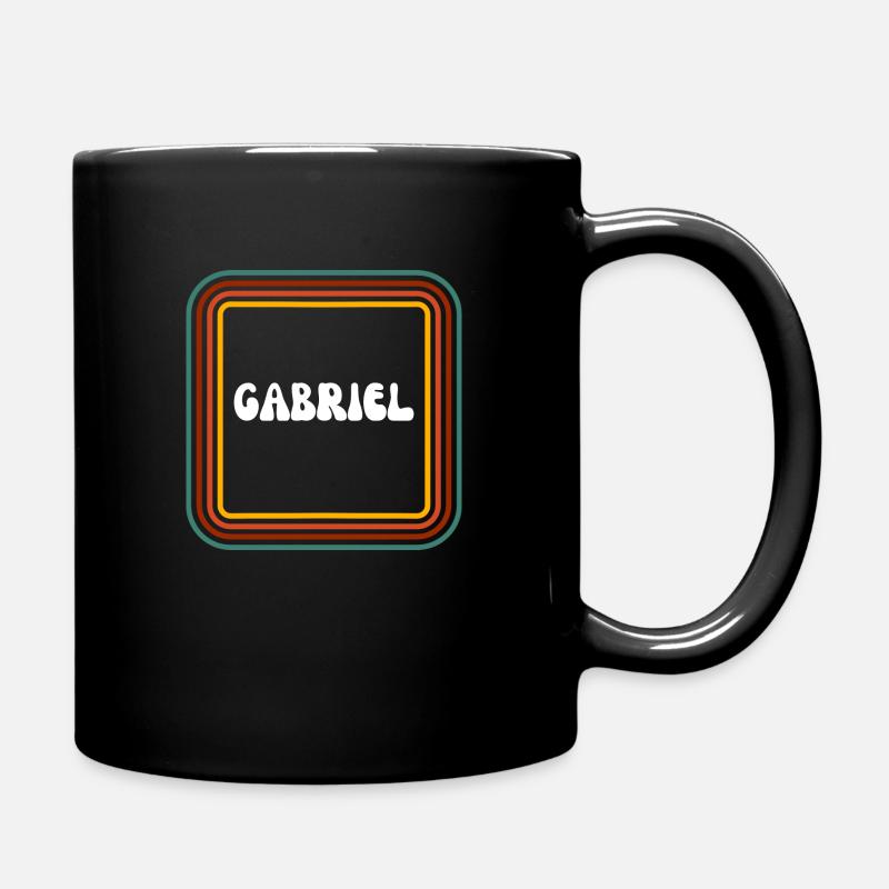 Retro name Gabriel - Full Colour Mug - black
