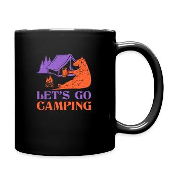 Lets Go Camping - Tasse einfarbig - Schwarz - Rechts