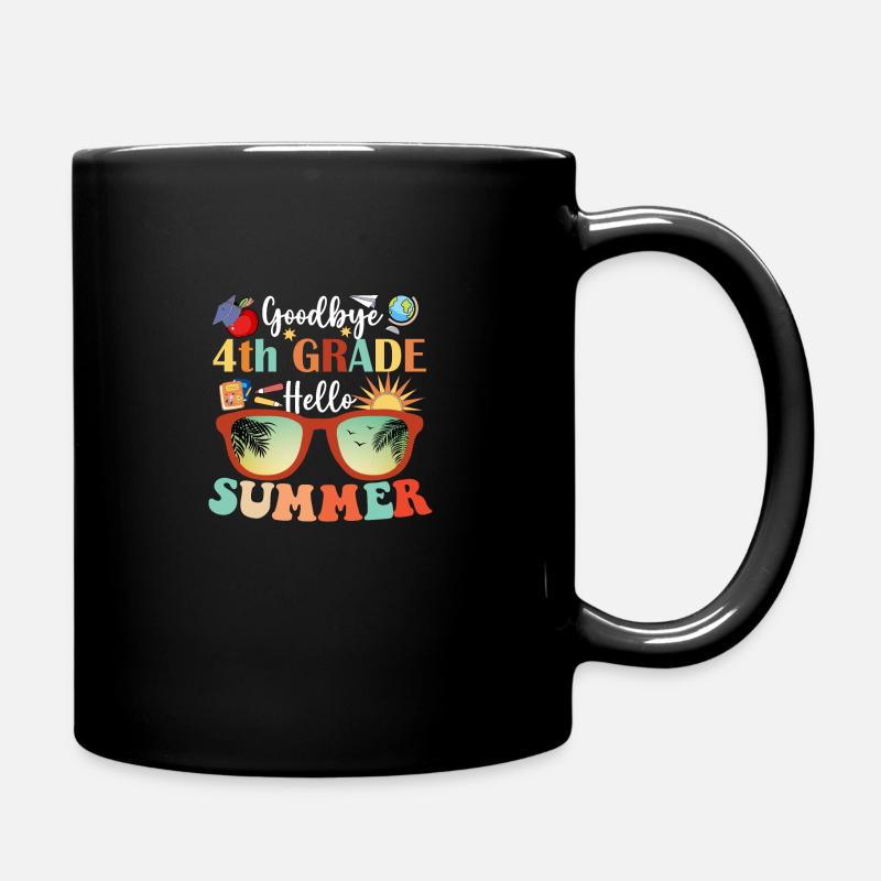 Goodbye 4th Grade Hello Summer - Full Colour Mug - black