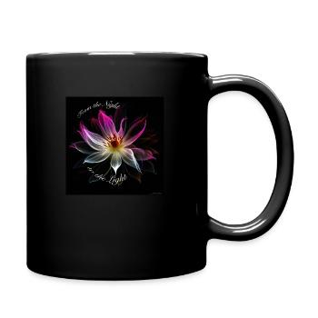 Flower magenta - Mug uni - noir - Droite