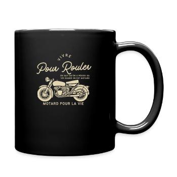 moto Motard - Mug uni - noir - Droite