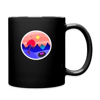 Surreal landscape - Full Colour Mug - black - Right