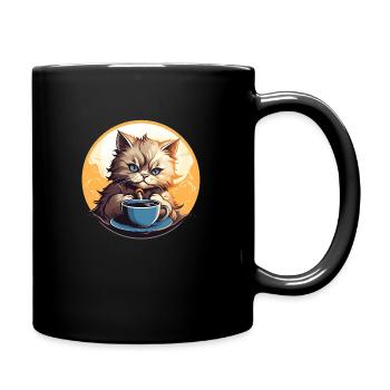Mrs Cat - Tasse einfarbig - Schwarz - Rechts