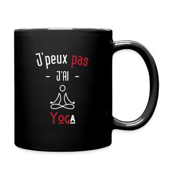 j'peux pas j'ai yoga - Mug uni - noir - Droite