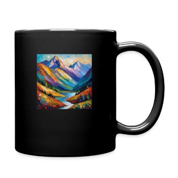 View of the valley - Full Colour Mug - black - Right