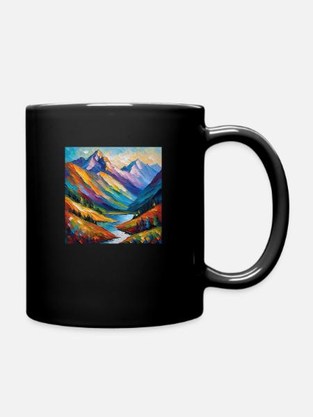 Vue sur la vallée - Mug uni - noir