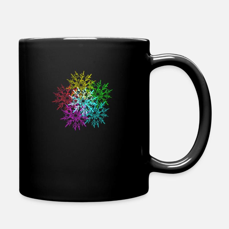 Schneeflocken - Tasse einfarbig - Schwarz