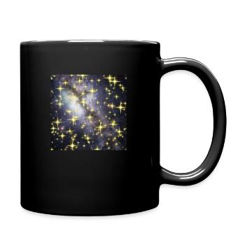 Weltraum - Tasse einfarbig - Schwarz - Rechts