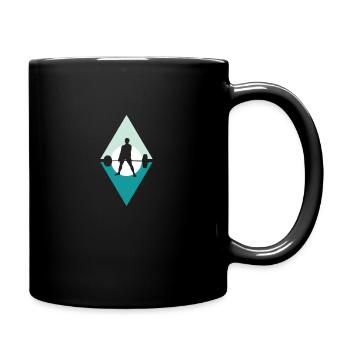 Weightlifting Gym Weight Training - Full Colour Mug - black - Right