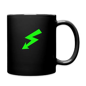 LOGO SCORPLUS Vert - Mug uni - noir - Droite