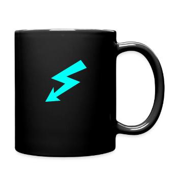 LOGO SCORPLUS bleu clair - Mug uni - noir - Droite