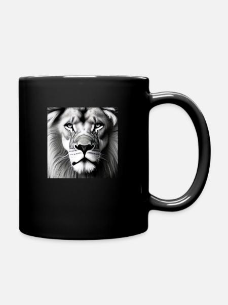 Lion S/W - Tasse einfarbig - Schwarz