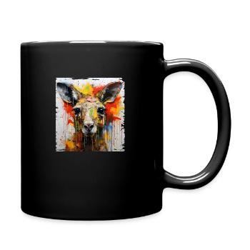 Kangaroo Graffiti - Tasse einfarbig - Schwarz - Rechts
