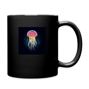 Jellyfish with stars - Full Colour Mug - black - Right
