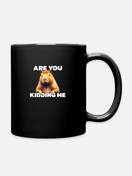 Funny Capybara - Are You Kigging Me - Animal mignon - Mug uni - noir
