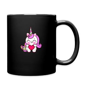 Unicorn Mythical Beast Unicorn Girl Unicorns - Full Colour Mug - black - Right