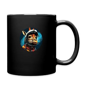 Space Giraffe - Tasse einfarbig - Schwarz - Rechts