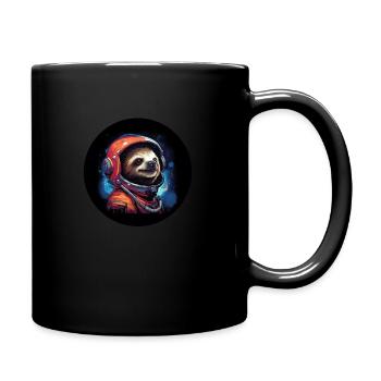 Space Faultier - Tasse einfarbig - Schwarz - Rechts