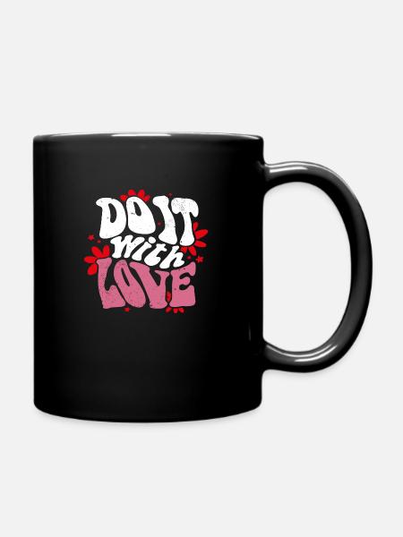 Faites-le avec amour - Mug uni - noir