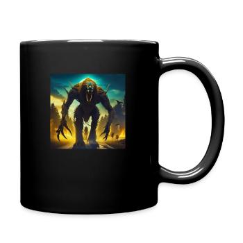 Werwolf im Chaos - Tasse einfarbig - Schwarz - Rechts