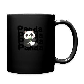 Das Panda Shirt / Geschenk / Weihnachten - Tasse einfarbig - Schwarz - Rechts