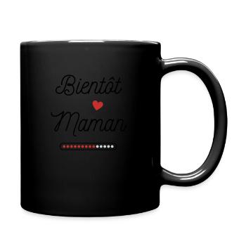 Tee-shirt Bientôt maman - Mère enceinte - Mug uni - noir - Droite