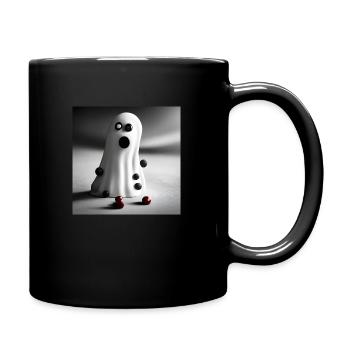Geist aus Zucker und Fondant für Halloween - Tasse einfarbig - Schwarz - Rechts