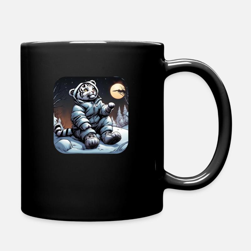 sweet white snow tiger baby - Tasse einfarbig - Schwarz