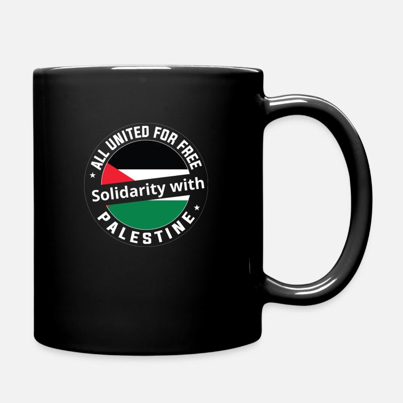 Solidarité avec la Palestine. - Mug uni - noir