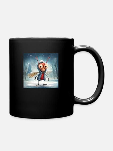 Bieni im Winter - Tasse einfarbig - Schwarz