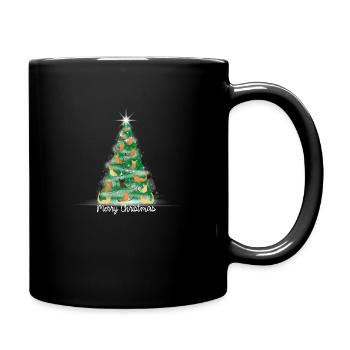Merry Christmas Tree - Full Colour Mug - black - Right