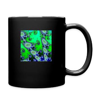 Kati Bleu Vert - Mug uni - noir - Droite