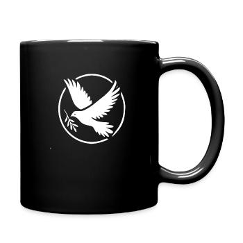 Friedenstaube - Tasse einfarbig - Schwarz - Rechts
