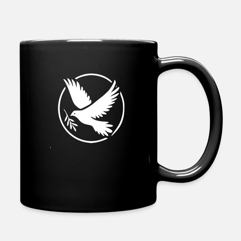 Friedenstaube - Tasse einfarbig - Schwarz