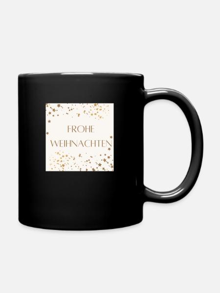 Frohe Weihnachten - Tasse einfarbig - Schwarz