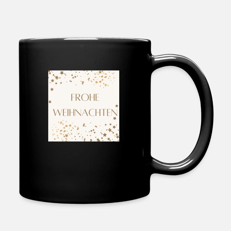 Frohe Weihnachten - Tasse einfarbig - Schwarz