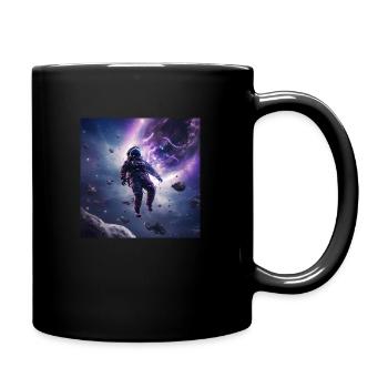 Galaxy Astronaut - Tasse einfarbig - Schwarz - Rechts