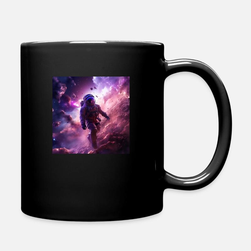 galaxy covered in a purple and rest cosmic dust - Tasse einfarbig - Schwarz