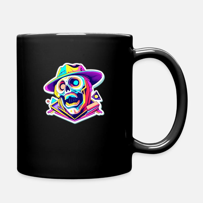 Skeleton Cowboy - Full Colour Mug - black