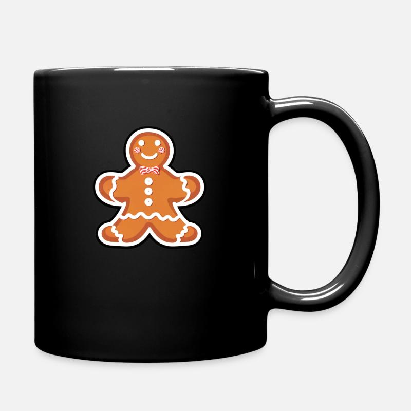 Kleiner Lebkuchenmann - Tasse einfarbig - Schwarz