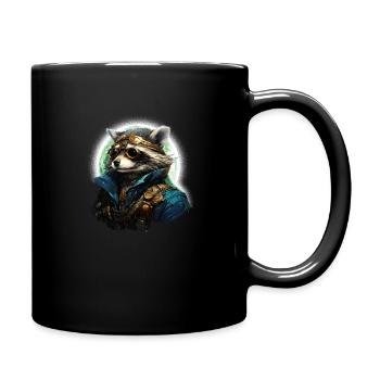 Steampunk Raccoon in sunlight - Full Colour Mug - black - Right